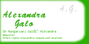 alexandra galo business card